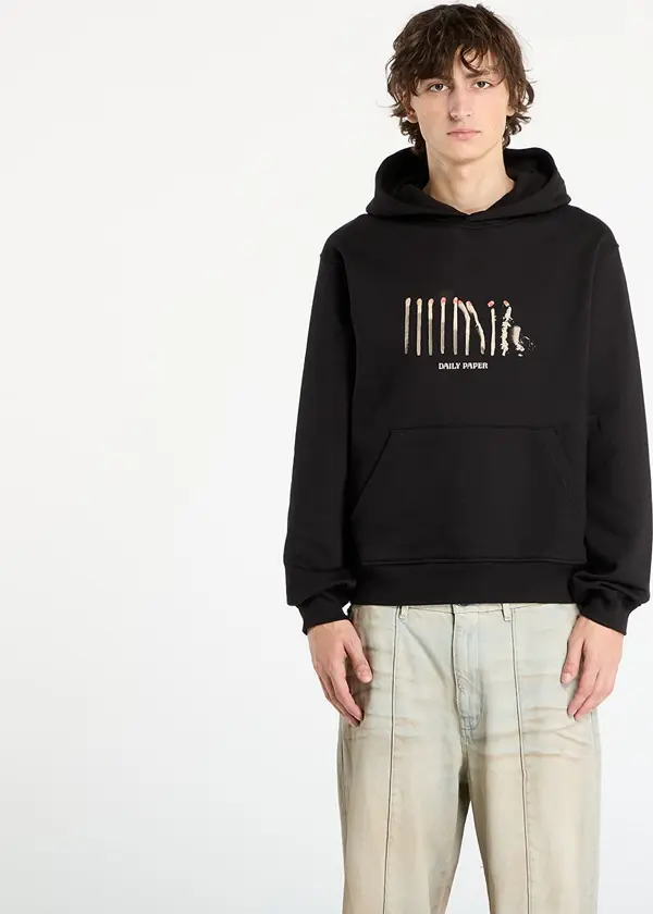 Daily Paper Mikina Daily Paper Light Cycle Hoodie UNISEX Black S