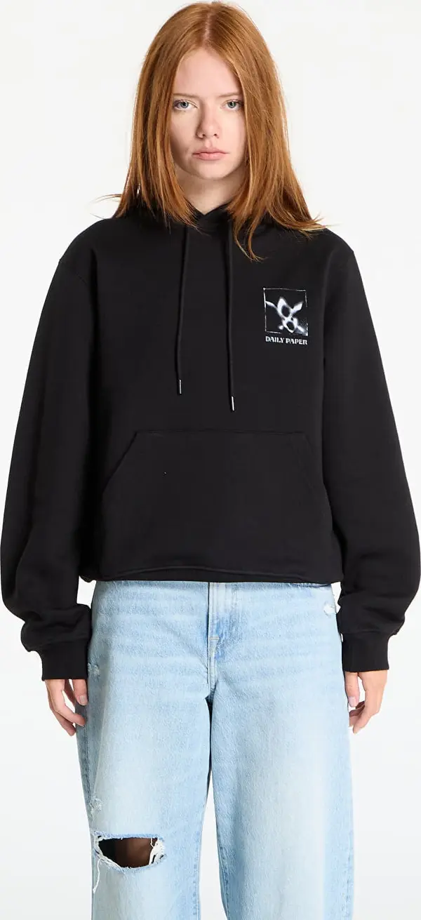 Daily Paper Mikina Daily Paper Shadow Grid Hoodie Black S
