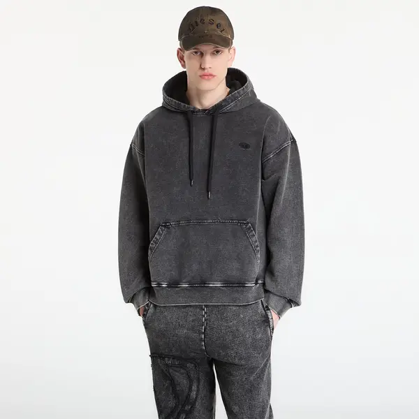 DIESEL Mikina Diesel S-Boxt-Hood-Den Sweatshirt Black/ Violet M