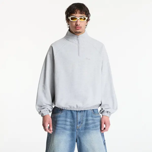 DIME Mikina Dime Classic Terry Quarter Zip UNISEX Heather Gray XL