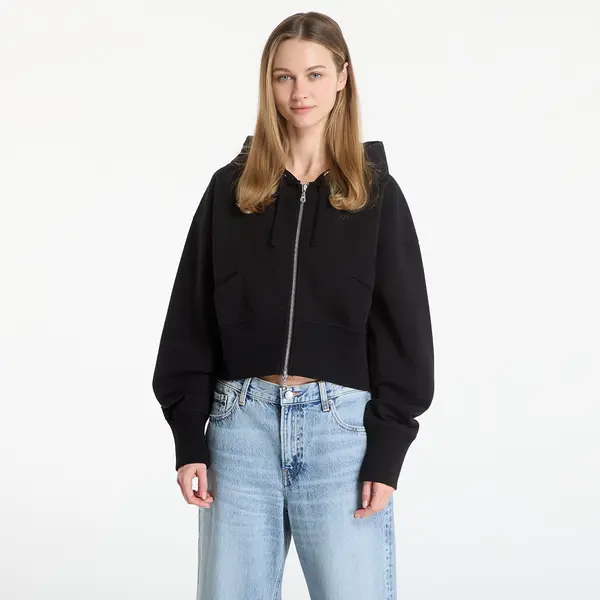 DIME Mikina DIME Cropped Zip Hoodie UNISEX Black L