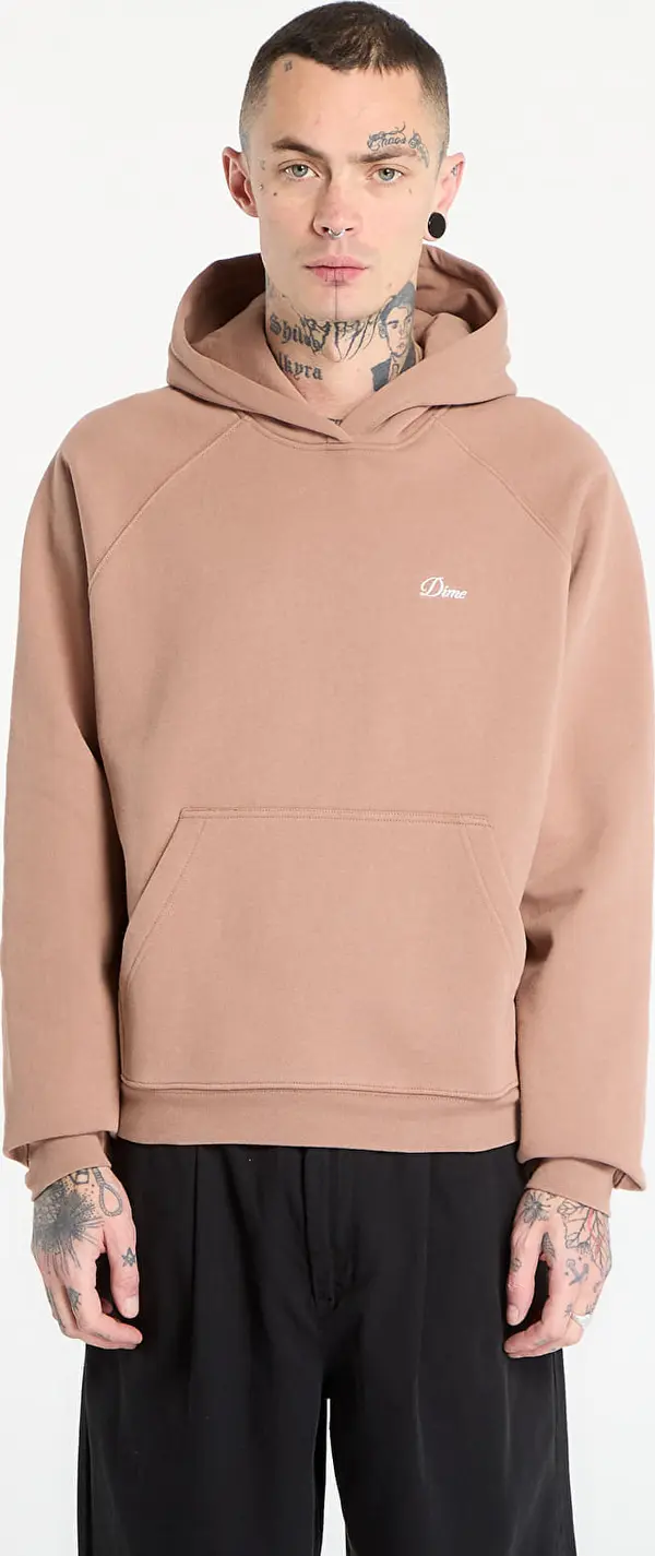 DIME Mikina DIME Cursive Small Logo Hoodie UNISEX Sepia L