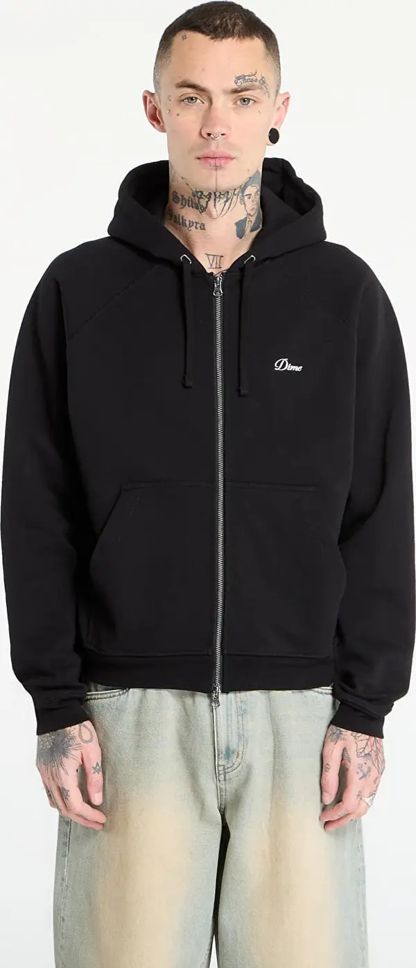 DIME Mikina DIME Cursive Small Logo Zip Hoodie UNISEX Black L