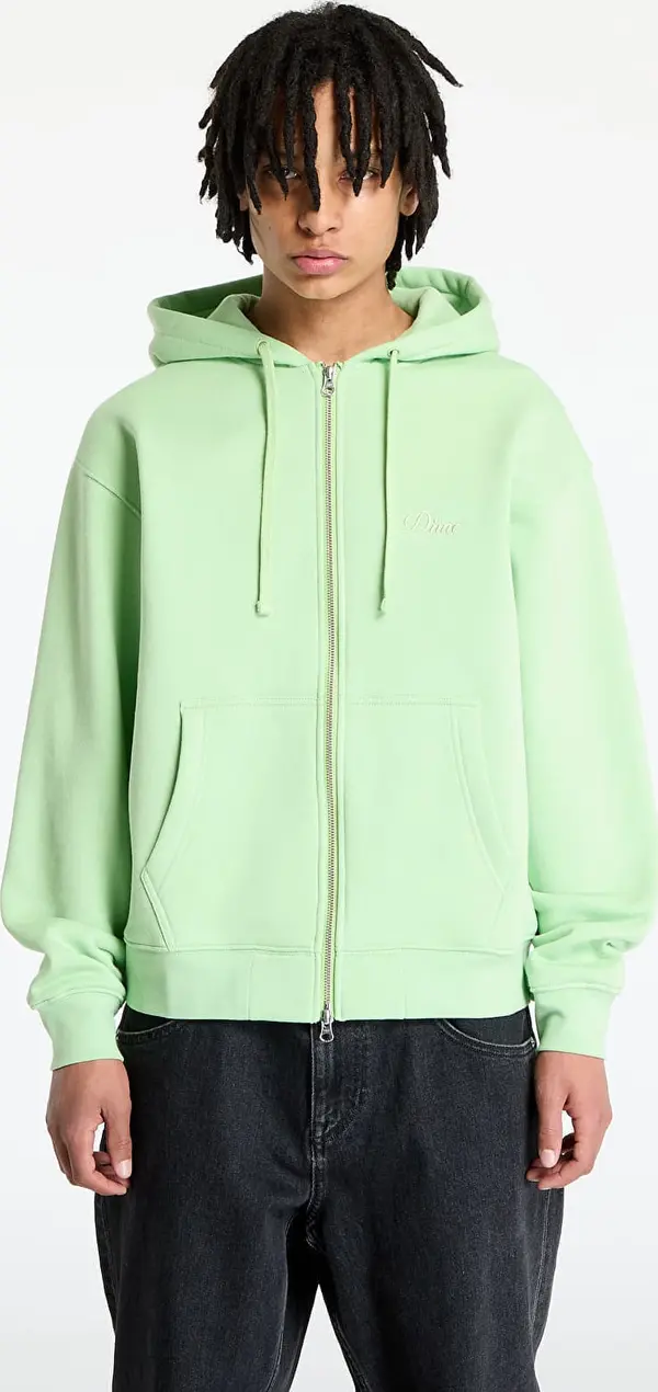 DIME Mikina DIME Cursive Zip-Hoodie UNISEX Sage Green S