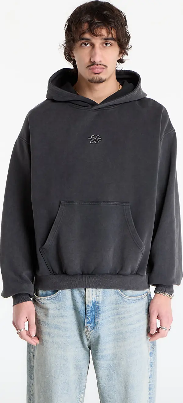 Filling Pieces Mikina Filling Pieces Hoodie Boxy Embroidered Vintage Black S