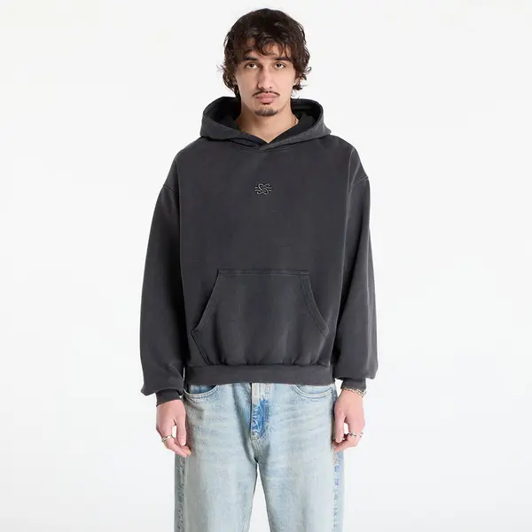 Filling Pieces Mikina Filling Pieces Hoodie Boxy Embroidered Vintage Black XL