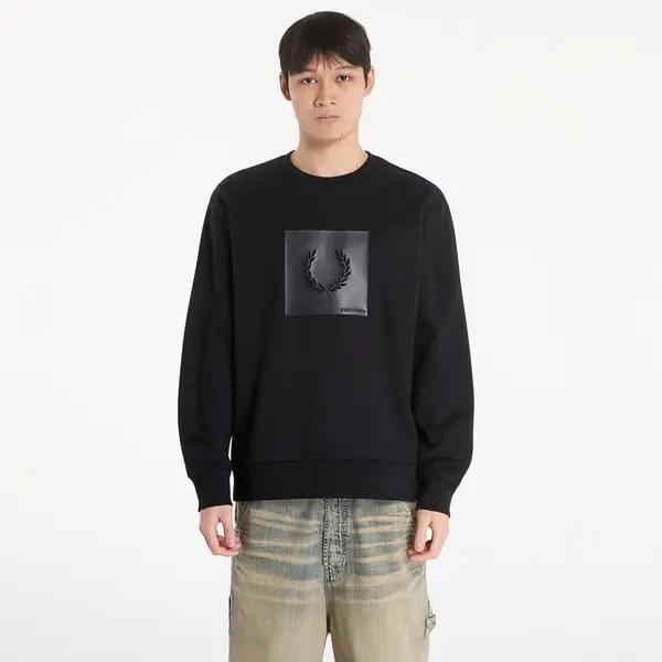 FRED PERRY Mikina FRED PERRY Box Graphic Sweatshirt Black/ Anchorgrey M