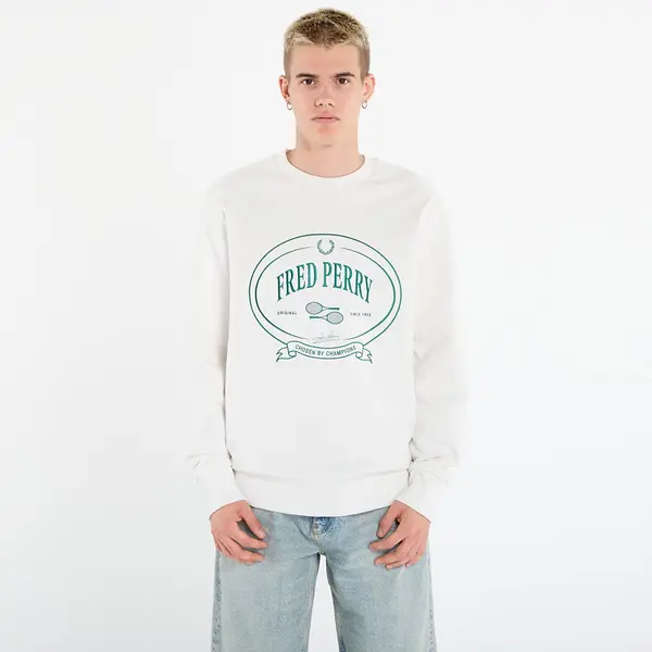 FRED PERRY Mikina FRED PERRY Chosen By Champions Sweatshirt Snow White M
