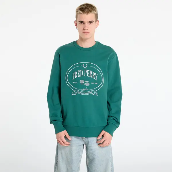 FRED PERRY Mikina FRED PERRY Chosen By Champions Sweatshirt Sport Green L