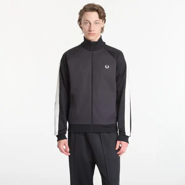 FRED PERRY Mikina Fred Perry Contrast Sleeve Track Jacket Black L