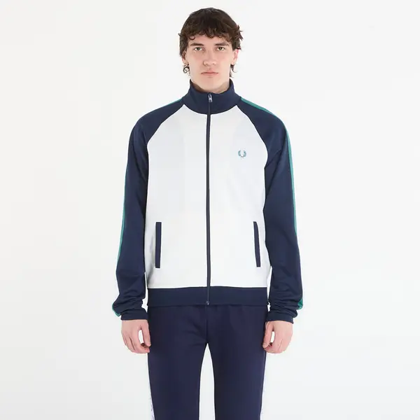 FRED PERRY Mikina FRED PERRY Contrast Sleeve Track Jacket Snow White L