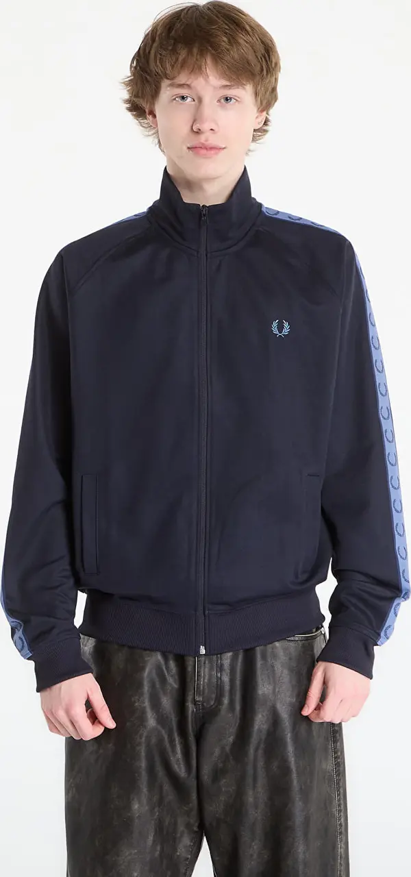 FRED PERRY Mikina FRED PERRY Contrast Tape Track Jacket Nvy/ Acebl/ Tnsbl L