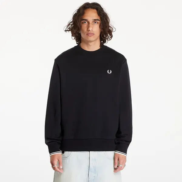FRED PERRY Mikina FRED PERRY Crew Neck Sweatshirt Black M