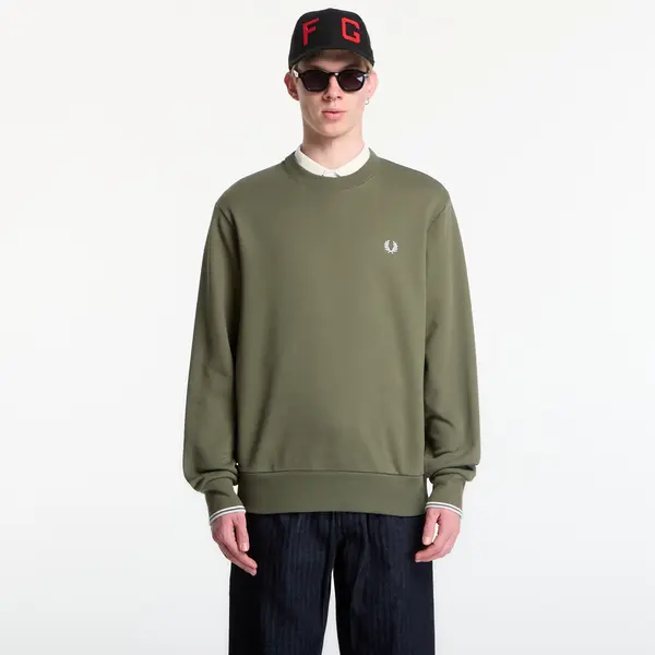 FRED PERRY Mikina Fred Perry Crew Neck Sweatshirt Green M