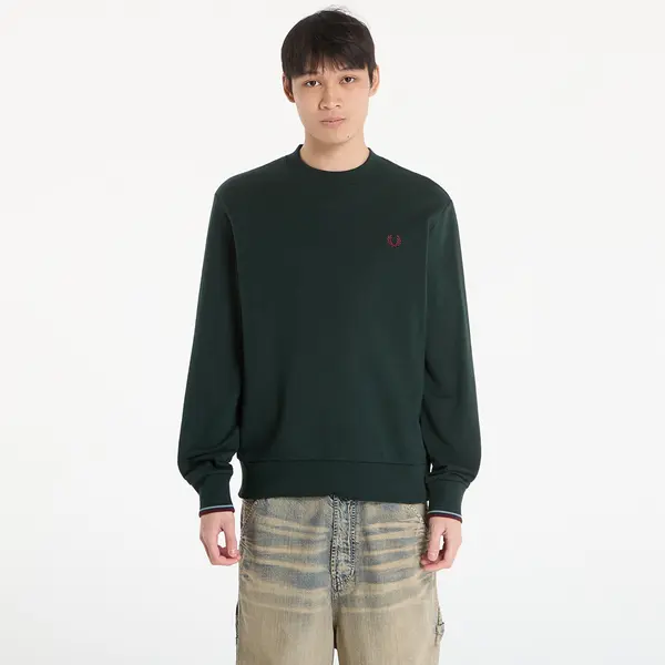 FRED PERRY Mikina FRED PERRY Crew Neck Sweatshirt Grsrts/ Stkbl/ Oxb L