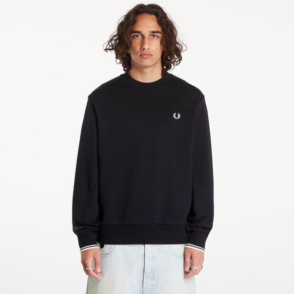 FRED PERRY Mikina FRED PERRY Crewneck Sweatshirt Black S