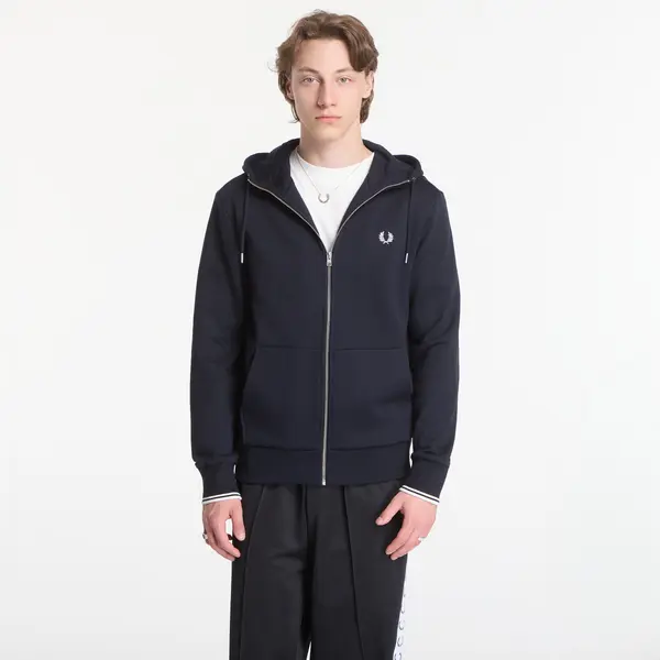 FRED PERRY Mikina Fred Perry Hooded Zip Through Sweatshirt Black L