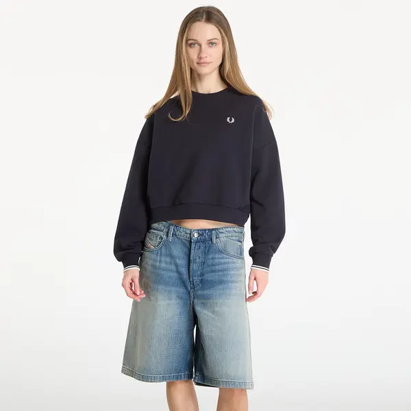 FRED PERRY Mikina FRED PERRY Tipped Sweatshirt Navy 12