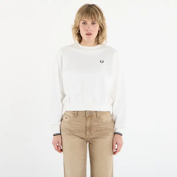 FRED PERRY Mikina FRED PERRY Tipped Sweatshirt Snow White 40