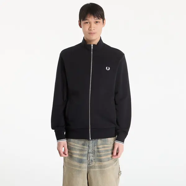 FRED PERRY Mikina FRED PERRY Zip Through Sweatshirt Black M