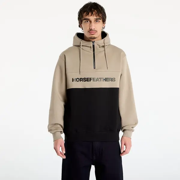 Horsefeathers Mikina Horsefeathers Fulton Sweatshirt Taupe/ Black M