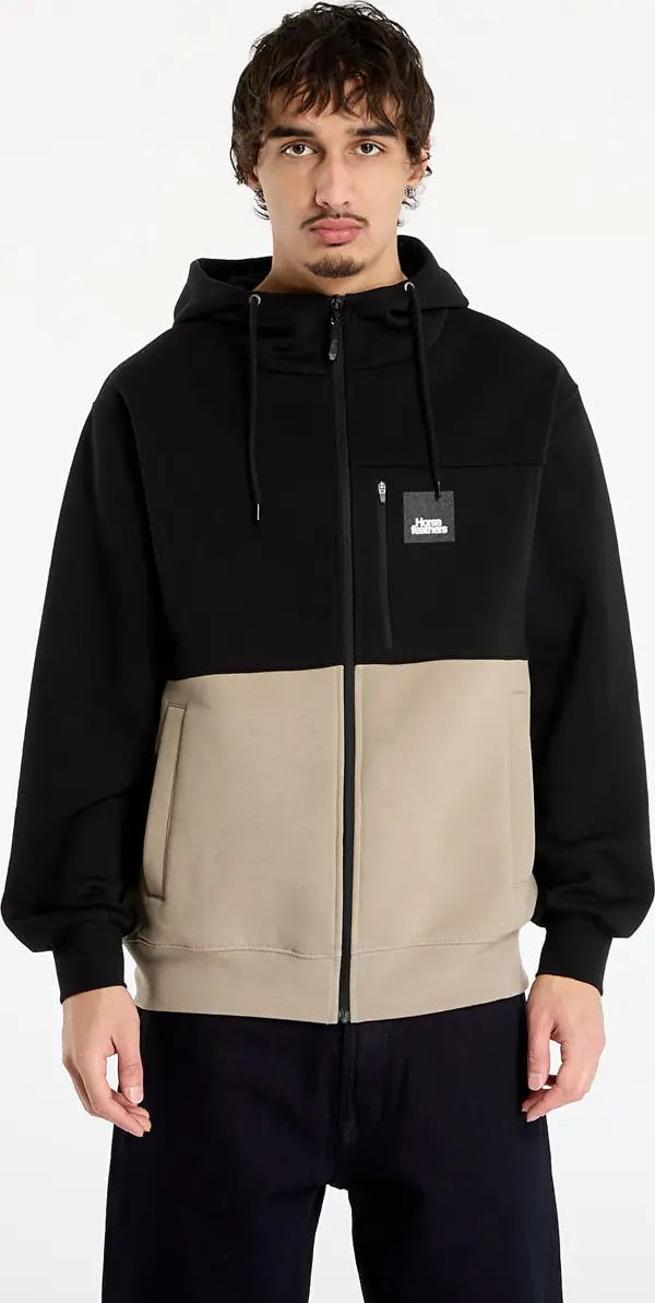 Horsefeathers Mikina Horsefeathers Vick Sweatshirt Black/ Taupe M