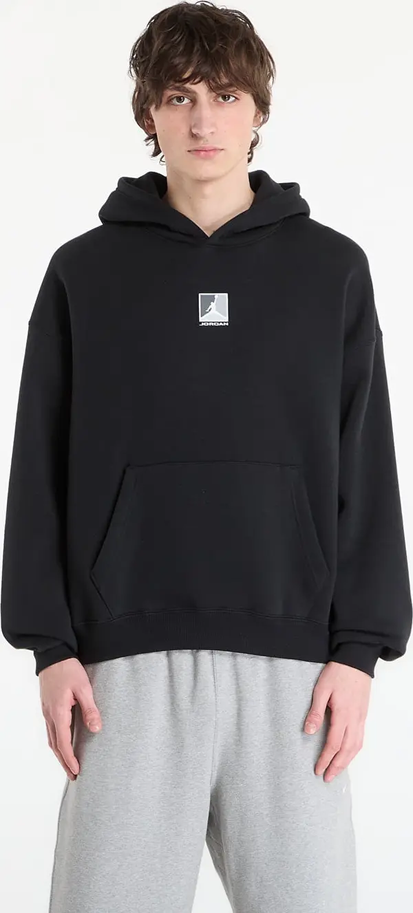 Jordan Mikina Jordan Brooklyn Fleece Men's Graphic Pullover Hoodie Black/ White XS