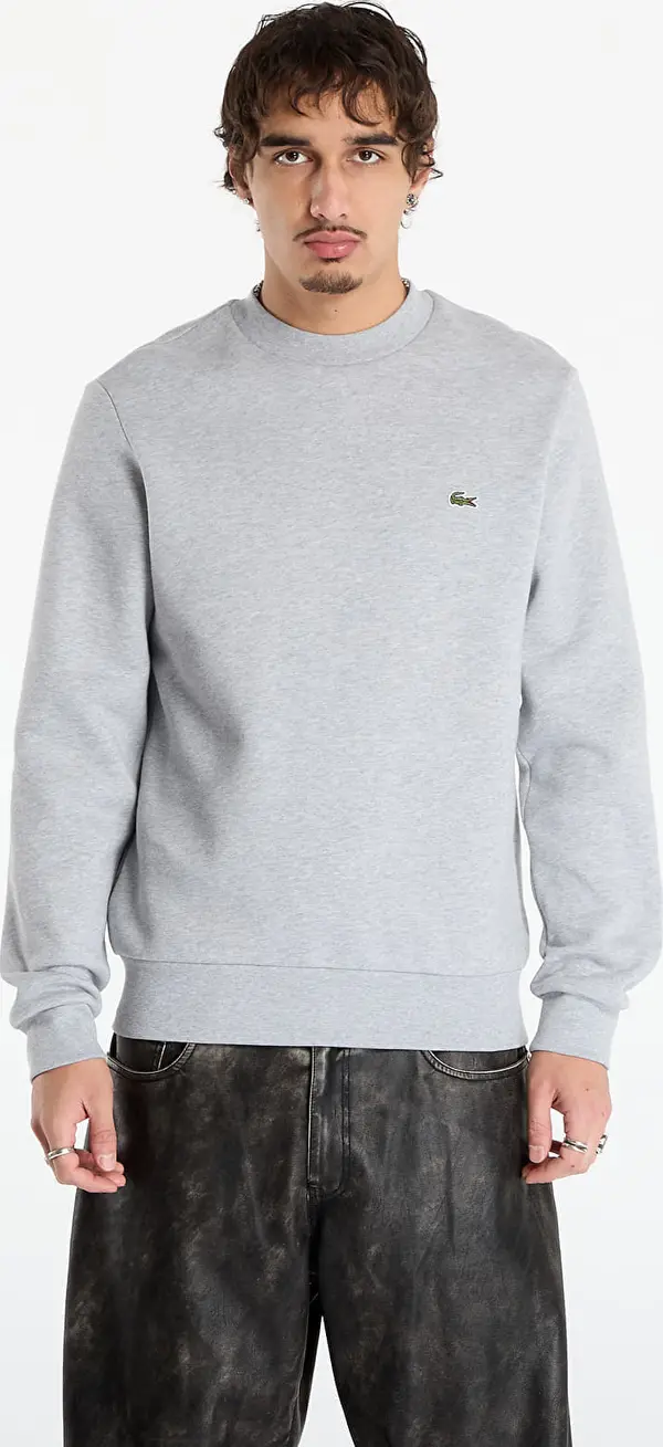 LACOSTE Mikina LACOSTE Men's Sweatshirt Silver Chine L