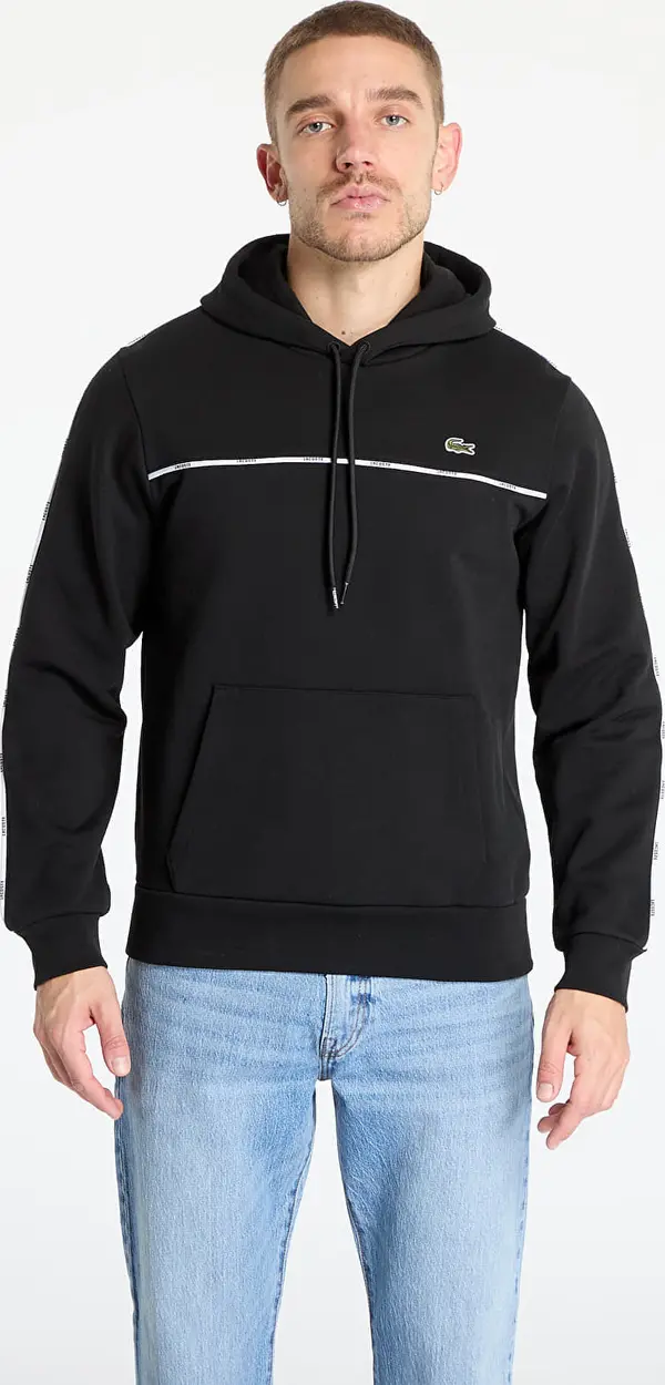 LACOSTE Mikina LACOSTE Non Brushed Fleece Black XL