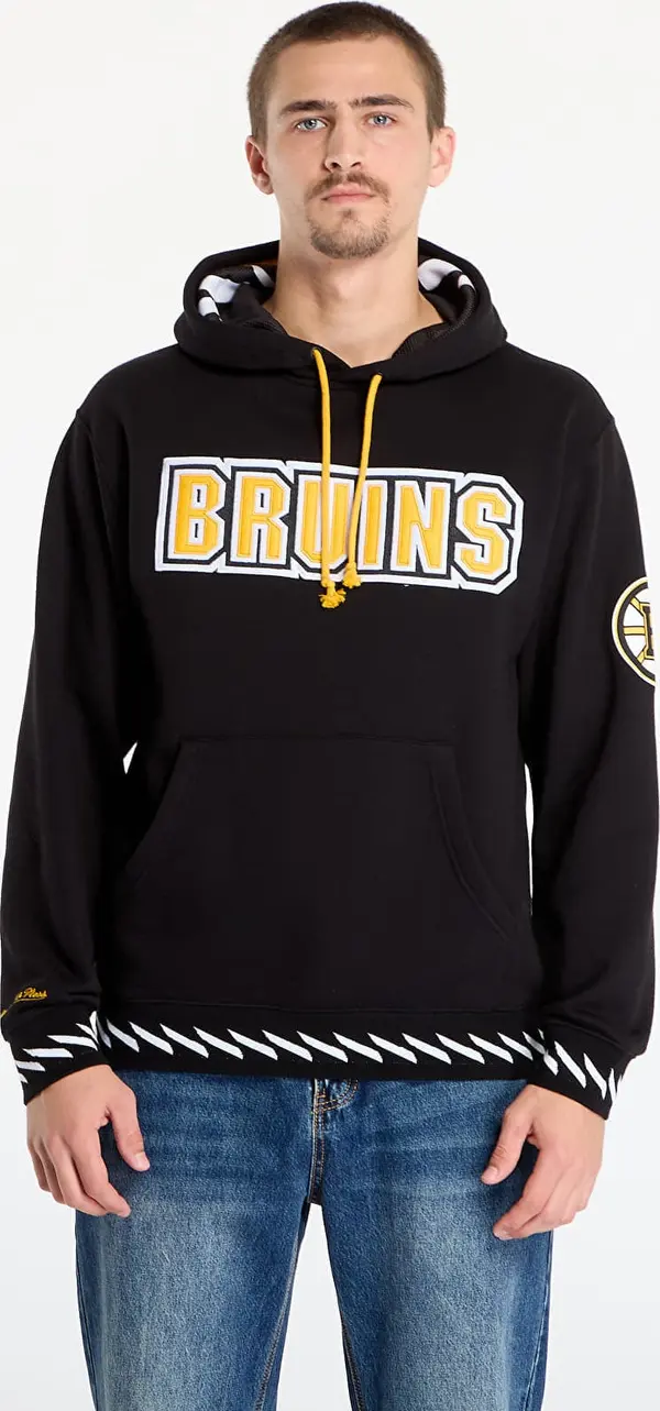 Mitchell & Ness Mikina Mitchell & Ness NHL Playmaker Fleece Hoodie Vintage Logo Ducks Black L