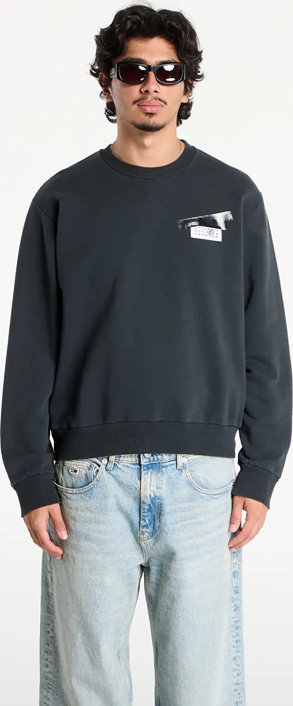 MM6 Mikina MM6 Maison Margiela Sweatshirt Washed Black M