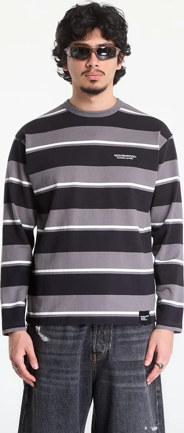 NEIGHBORHOOD Mikina NEIGHBORHOOD Border Crew Neck Ls Gray XL