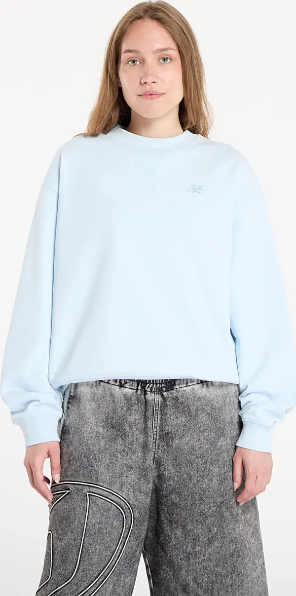 New Balance Mikina New Balance Athletics French Terry Crew Blue L