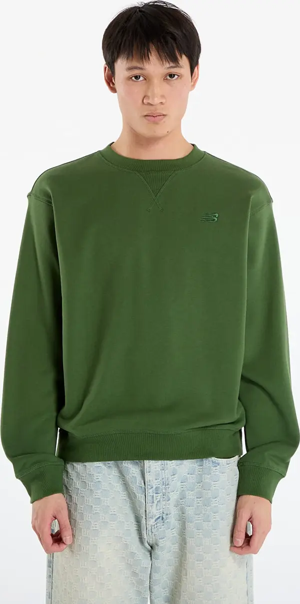 New Balance Mikina New Balance Athletics French Terry Crew Dark Alpine Green XL