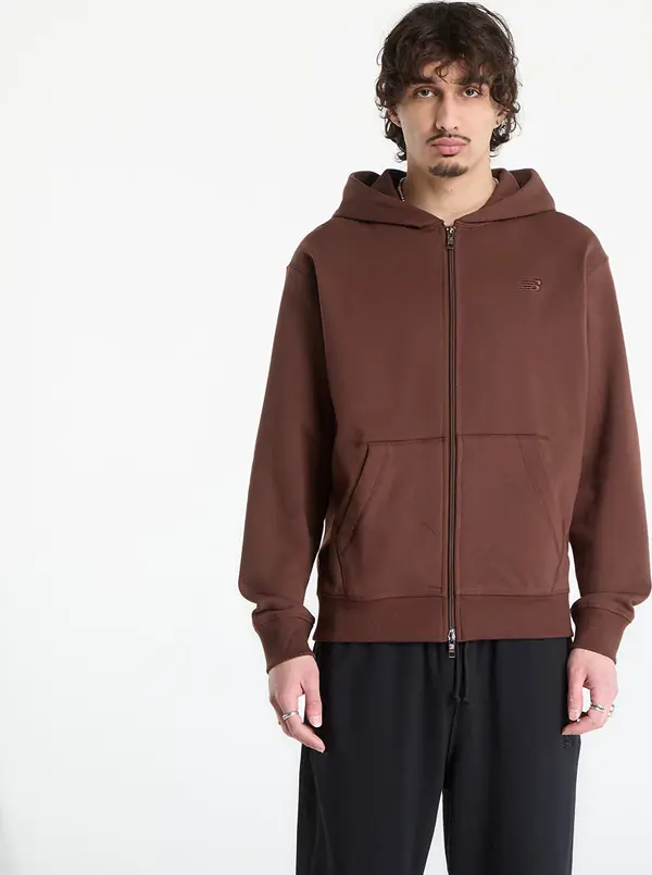 New Balance Mikina New Balance Athletics French Terry Full Zip Pumpernickel M