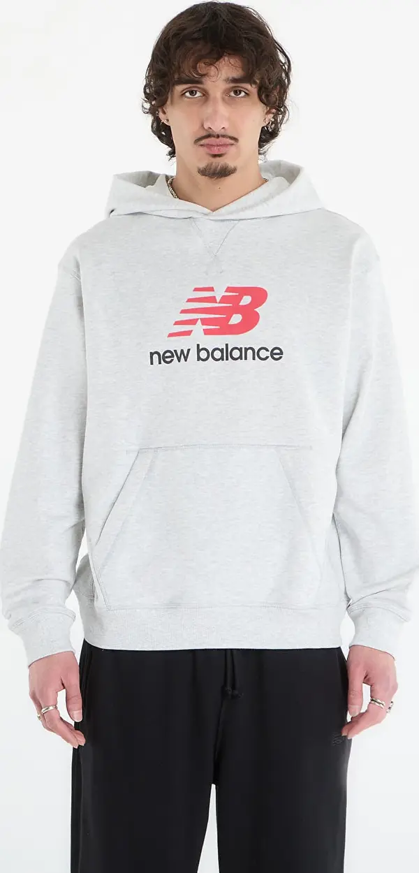 New Balance Mikina New Balance Athletics French Terry Logo Hoodie Ash Heather XL