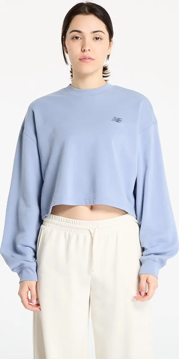 New Balance Mikina New Balance Coastal Fleece Crew Dusk Shower M