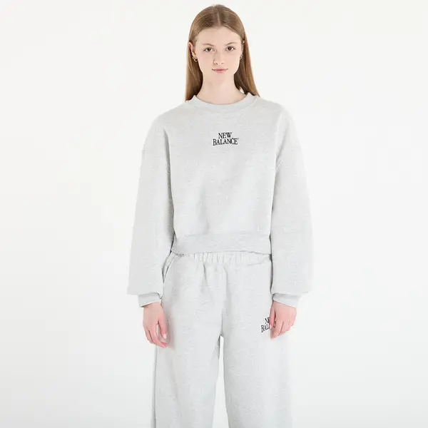 New Balance Mikina New Balance Linear Heritage Fleece Crew Ash Heather M