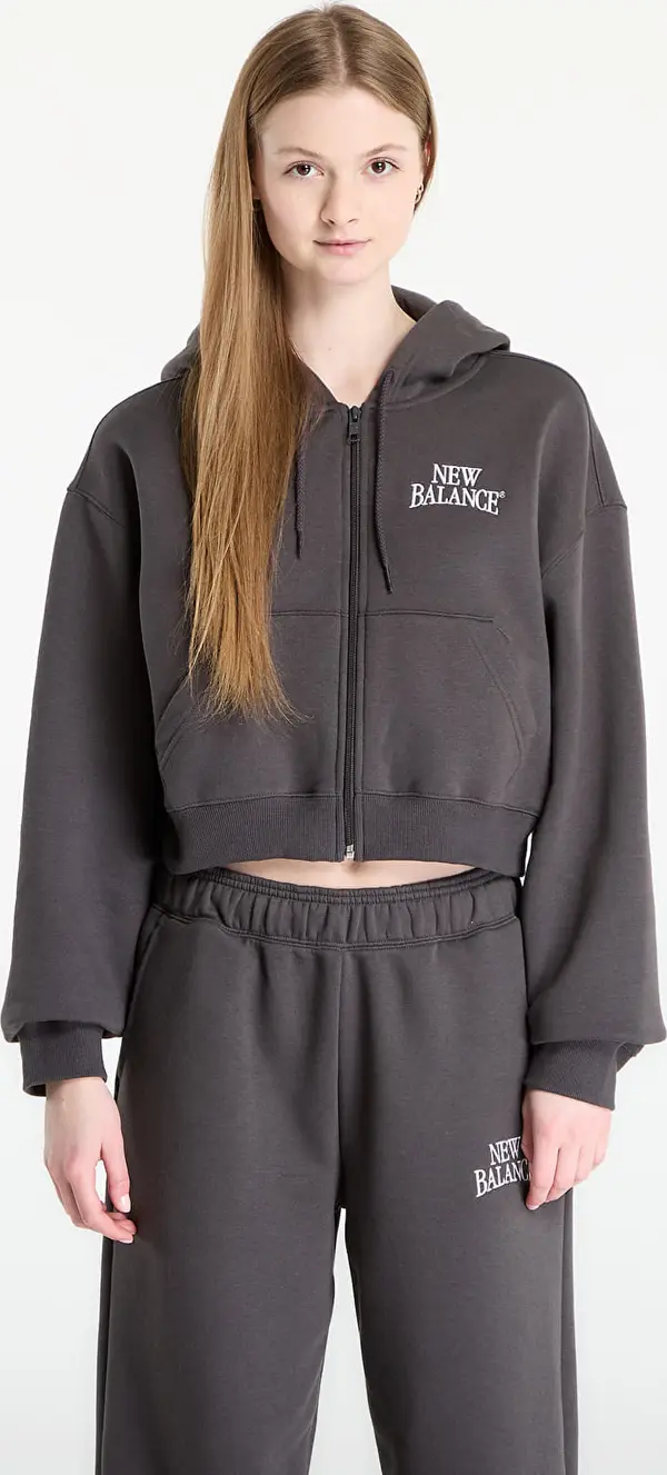 New Balance Mikina New Balance Linear Heritage Fleece Full Zip Faded Black M