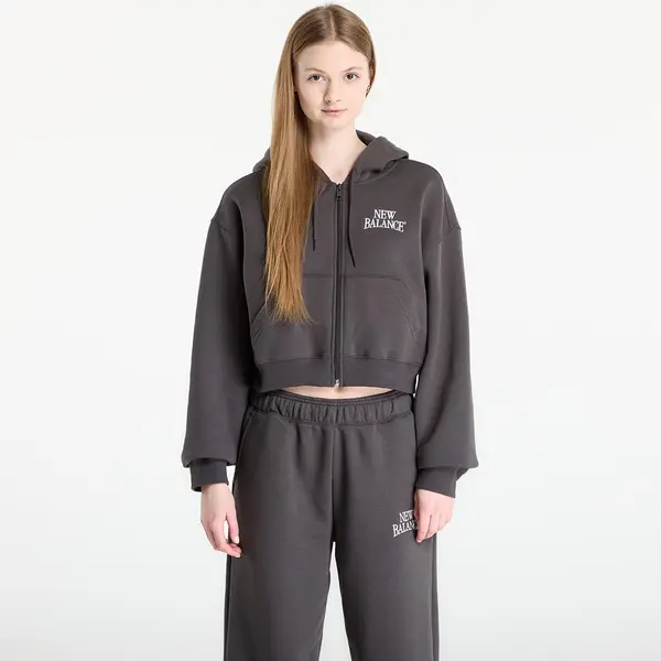 New Balance Mikina New Balance Linear Heritage Fleece Full Zip Faded Black M