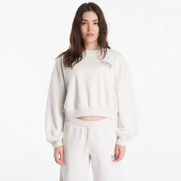 New Balance Mikina New Balance Trackside French Terry Crew Linen Heather XS