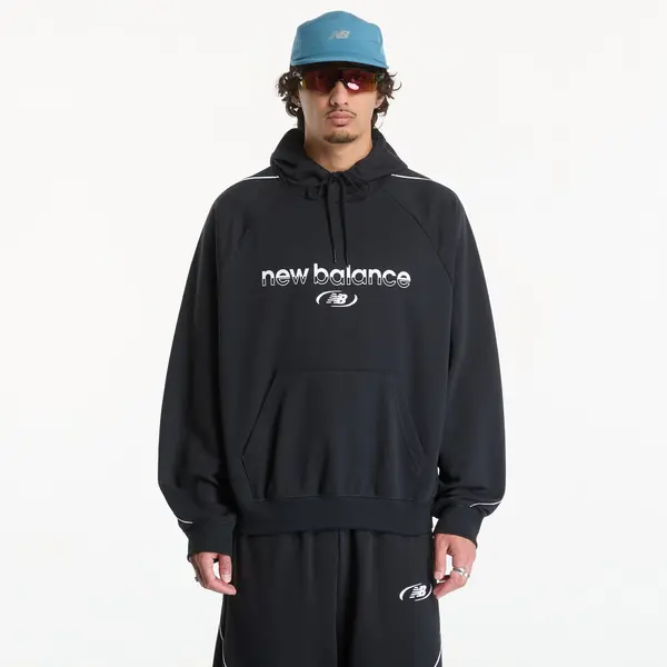 New Balance Mikina New Balance Trackside French Terry Hoodie Black S
