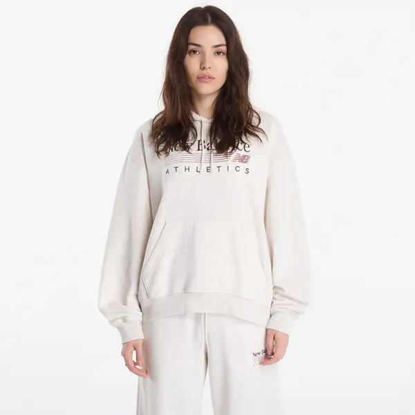 New Balance Mikina New Balance Trackside French Terry Hoodie Linen Heather S