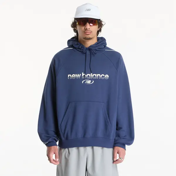 New Balance Mikina New Balance Trackside French Terry Hoodie Nb Navy XL