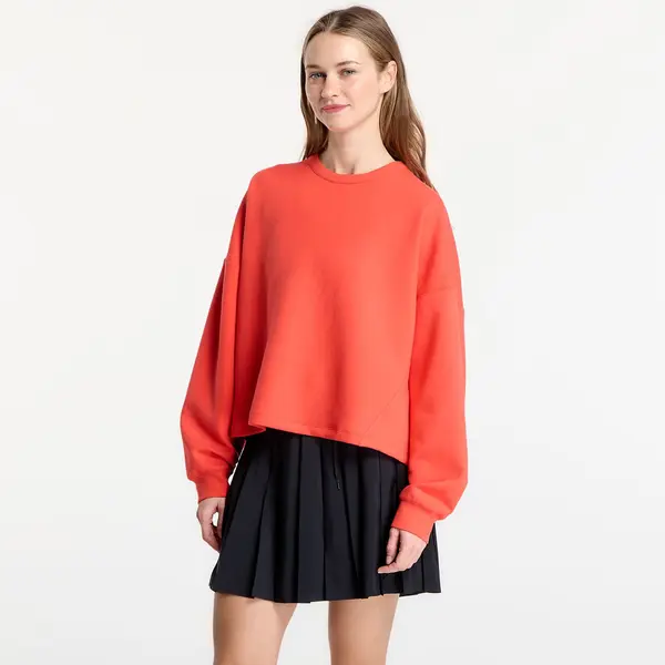 Nike Mikina Nike 24.7 ImpossiblySoft Women's Dri-FIT Oversized Crew-Neck Top Lt Crimson/ University Red L