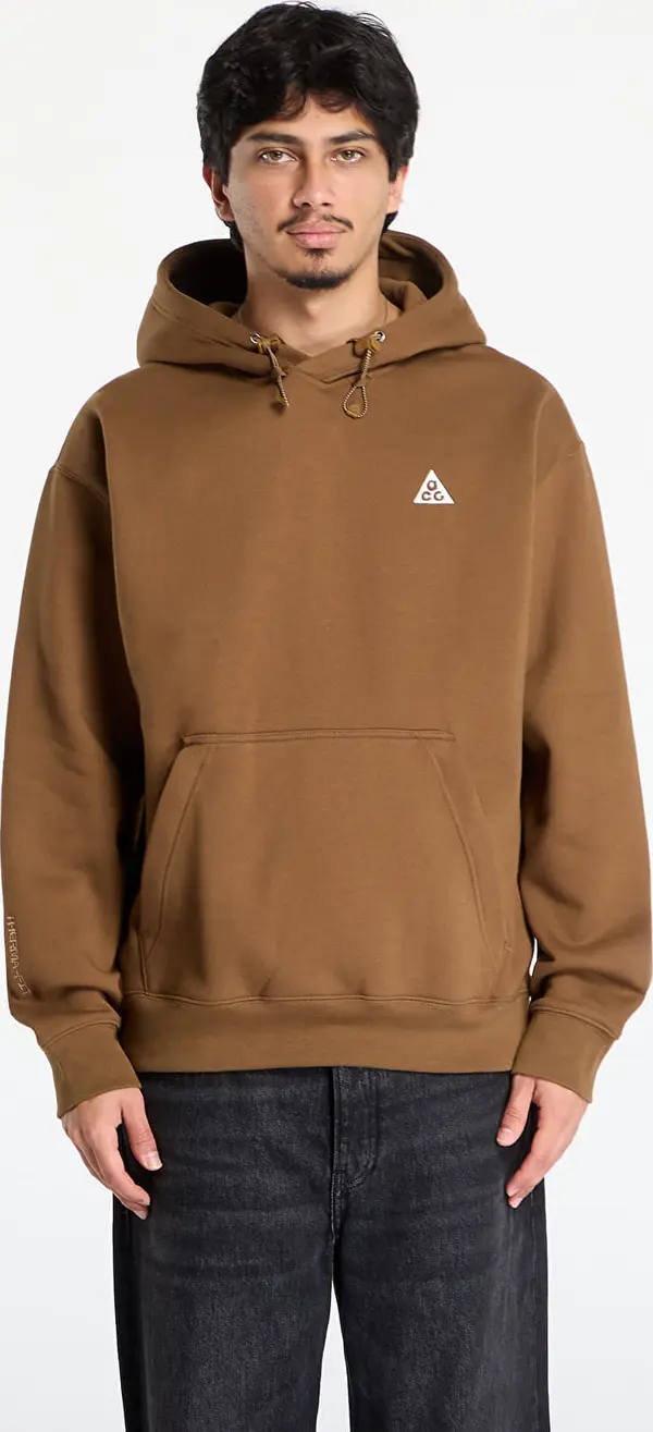 Nike Mikina Nike ACG "Tuff Fleece" Pullover Hoodie Mosswood Brown/ Lt Khaki/ Summit White S