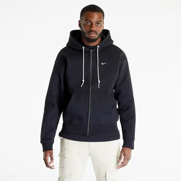 Nike Mikina Nike Solo Swoosh Full-Zip Hoodie UNISEX Black/ White XS