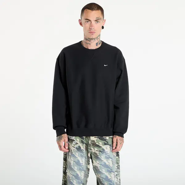 Nike Mikina Nike Solo Swoosh Men's Fleece Crew Black/ White XL