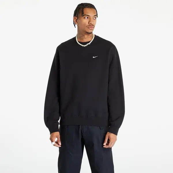 Nike Mikina Nike Solo Swoosh Men's Fleece Crew Black/ White XS