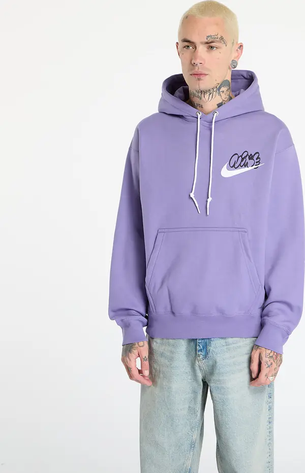 Nike Mikina Nike Solo Swoosh Men's Fleece Hoodie Dusty Amethyst L